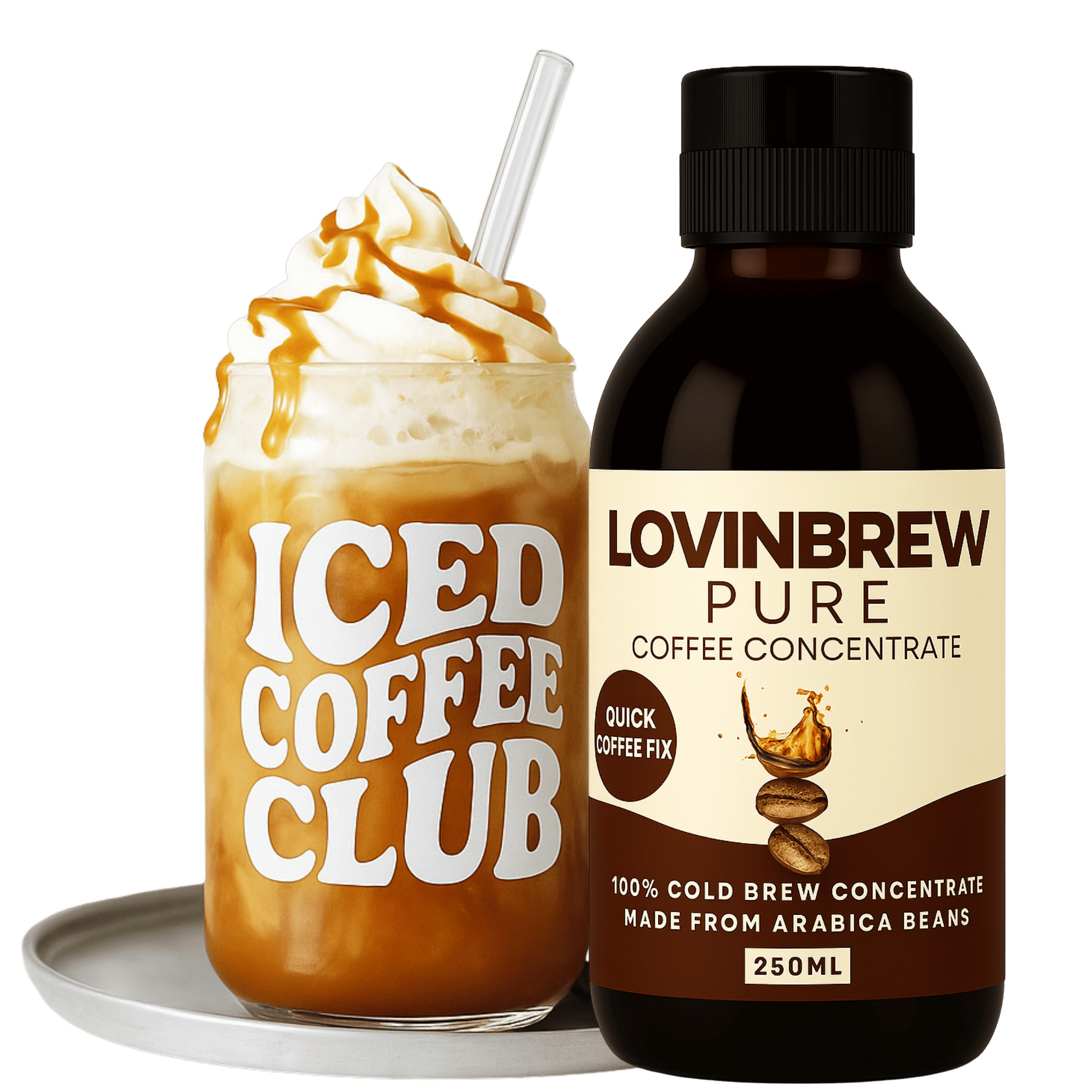 Iced Coffee Concentrate & Glass Bundle