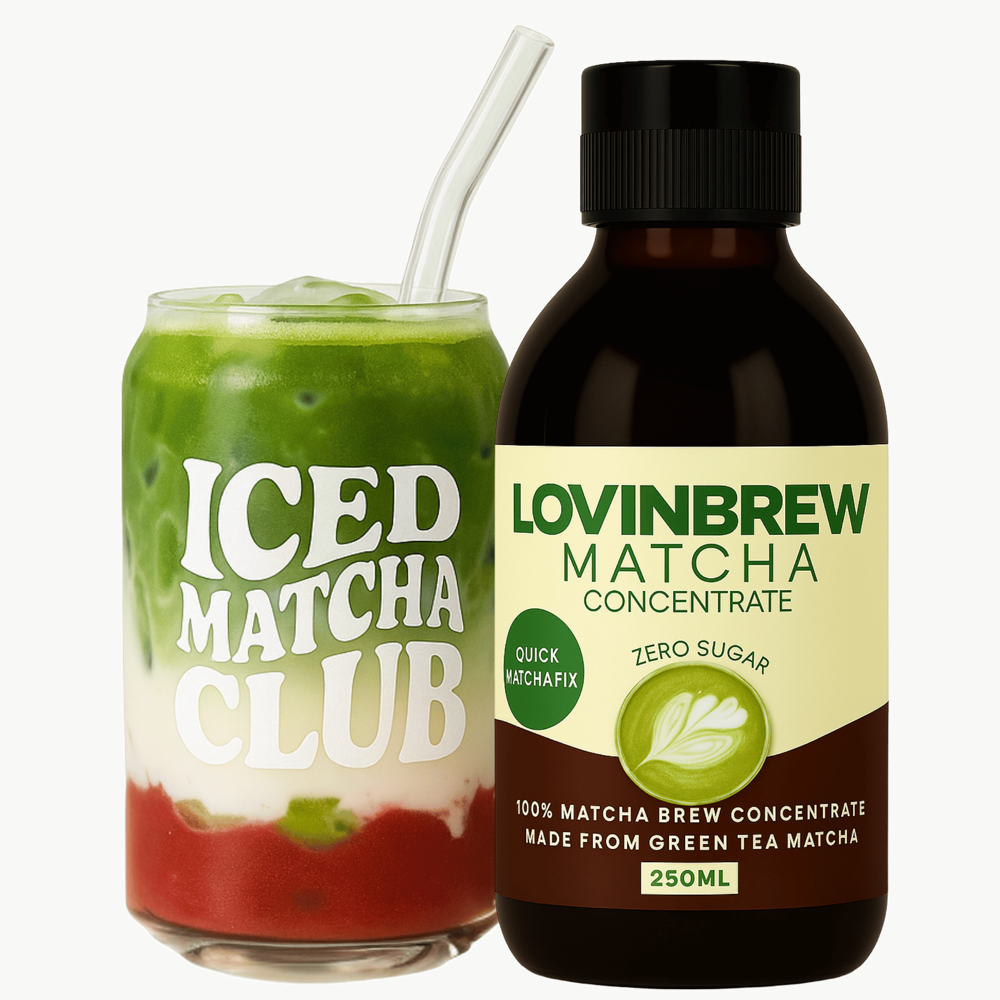Iced Matcha Concentrate & Glass Bundle
