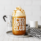 Iced Coffee Club Glass Tumbler