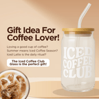 Iced Coffee Club Glass Tumbler