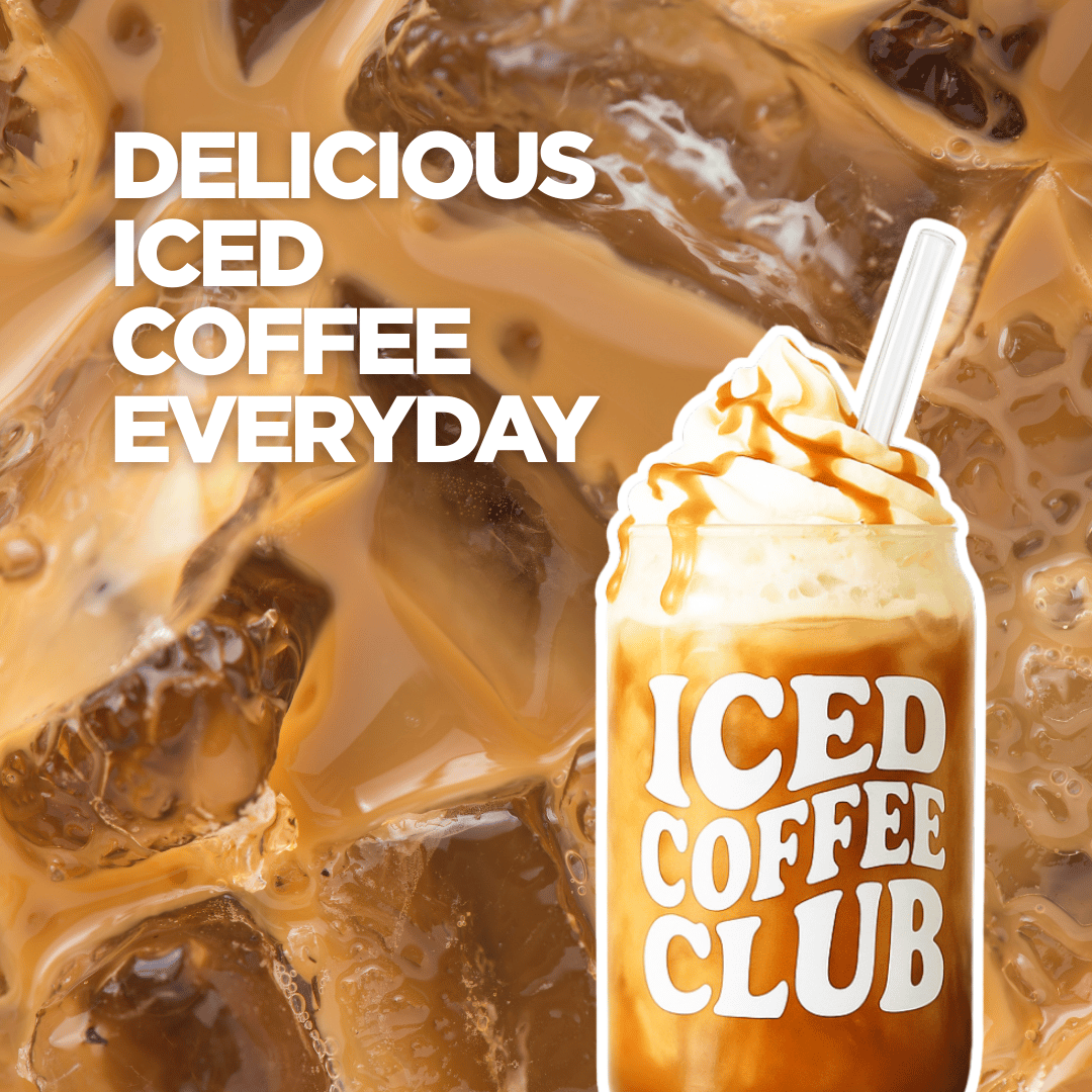 Iced Coffee Club Glass Tumbler
