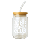 Iced Matcha Club Glass Tumbler